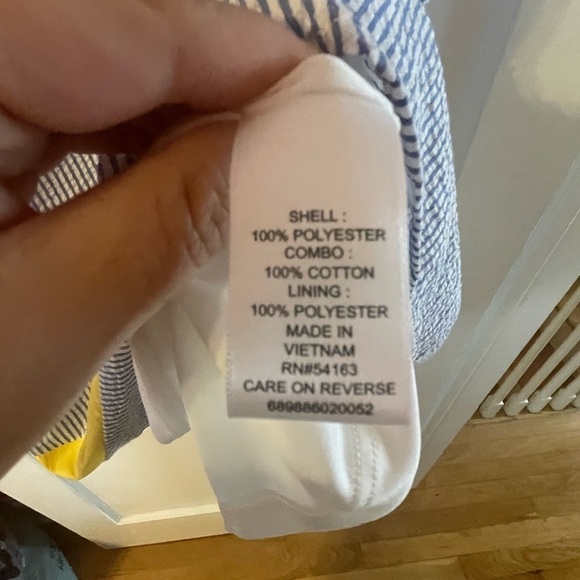 Elle Dress, brand new with tags, size xl, blue striped with yellow - Picture 6 of 6